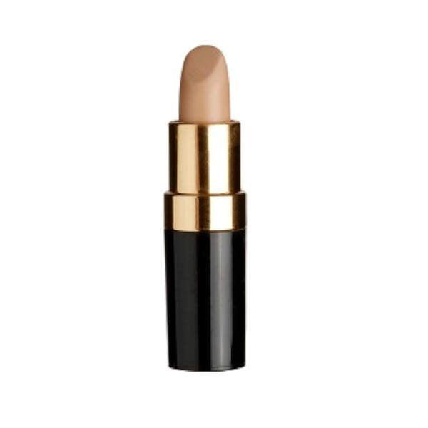 Image of a tube of Inthusiasm Concealer Stick with a black and gold casing, displayed in an upright position against a white background. The concealer stick is fully extended, showcasing its smooth, even texture and natural ingredients.